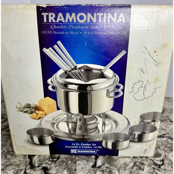 Tramontina Other - NEW Tramontina 14 Pc Fondue Set 18/10 Stainless Steel Made in Brazil